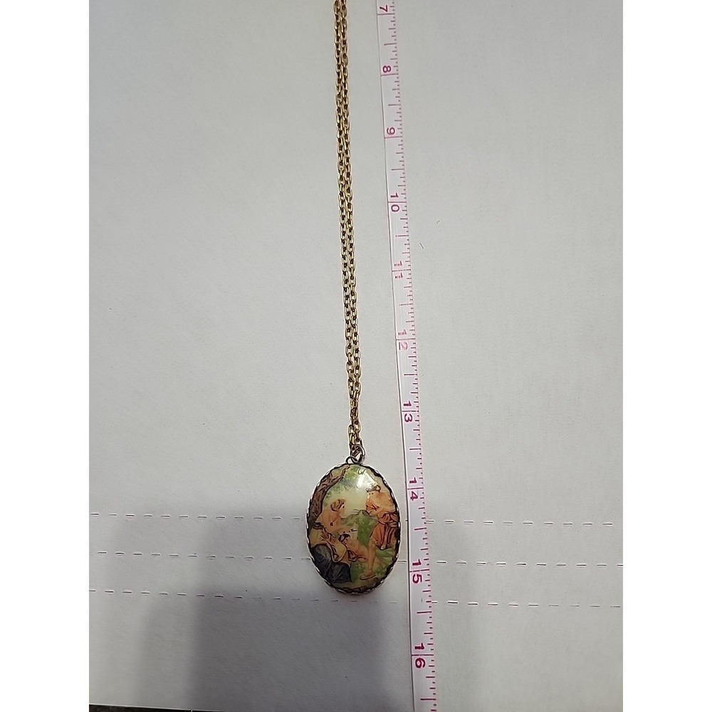Vintage Necklace "Fragonard courting couple" - Picture 2 of 5